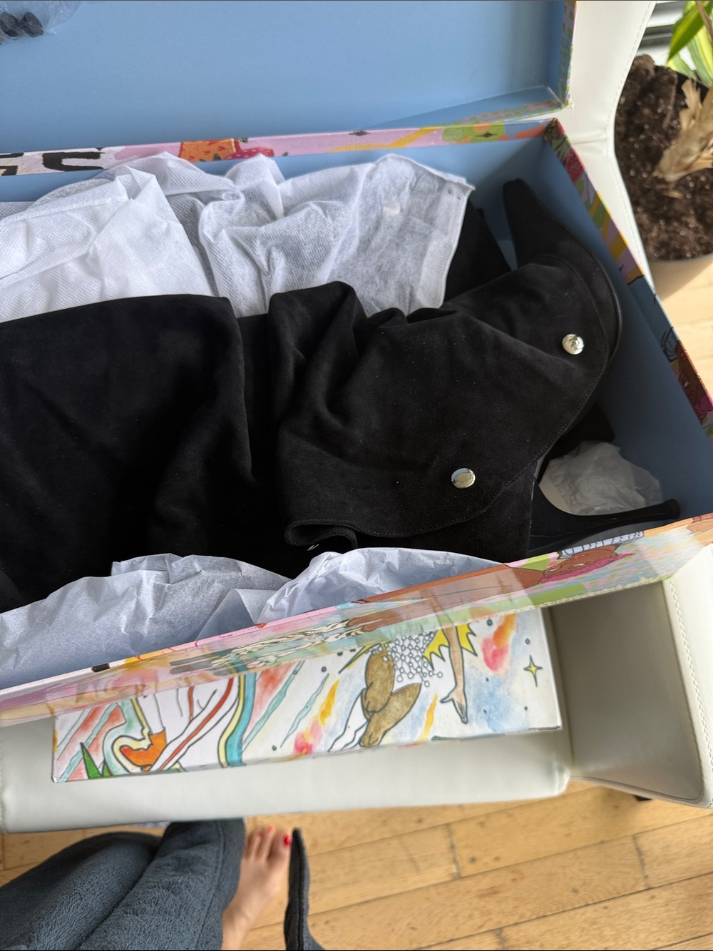 Jeffrey Campbell Kids Black Suede Bottoms